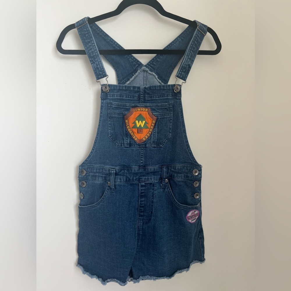 Disney Pixar “Up” Women’s Overalls, Size XS, Embroidered Detail and Patches